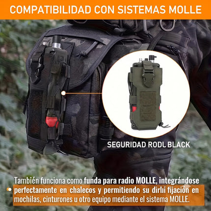 Porta Botella Tactico Molle Porta Radio Sostenedor Mochila