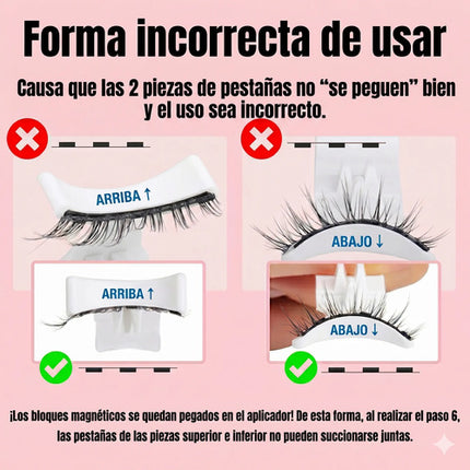 Pestañas Magnéticas Naturales Reutilizables 3d Con Aplicador