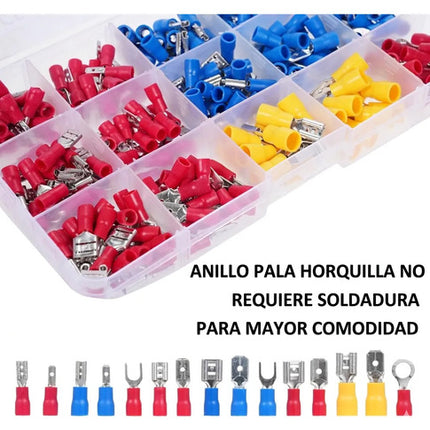 Kit 280 Terminales Eléctricas Aisladas Crimpado Para Cable