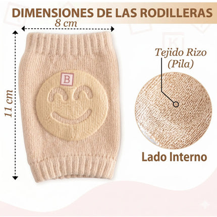 Rodilleras Para Bebé Gateo Antideslizante Protector Algodón