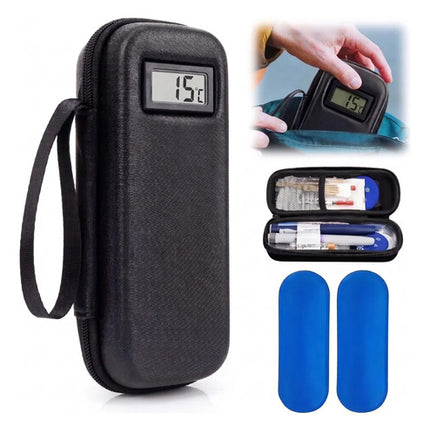 Estuche Transporte Insulina Con Termómetro Medicamento Frio