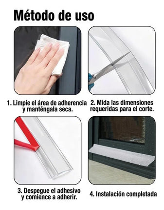 1m Tira Burlete Sellado De Ventana Adhesivo Antiagua Polvo