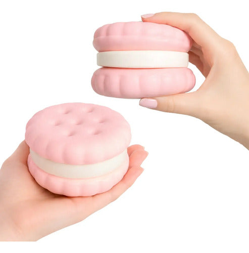 Juguete Squishy Galleta Grande Rosa Antiestrés Niños Kawaii