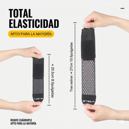 Par De Muñequeras De Compresión Deportiva Ajustable Elastica
