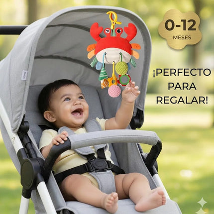Juguete Sensorial Bebé Cangrejo Colgante Sonajero Mordedor