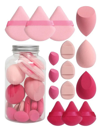 Set 15 Esponjas Para Maquillaje Blenders Borlas Trangulares