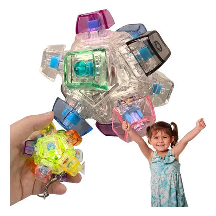 Llavero Fidget Pelota Antiestrés Sensorial Teclado Luz Led