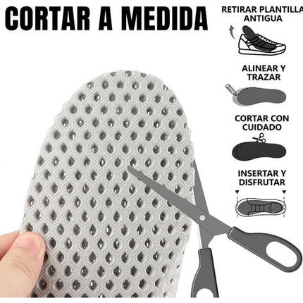 Par Plantillas Deporte Confort De Espuma Soporte Talón Arco