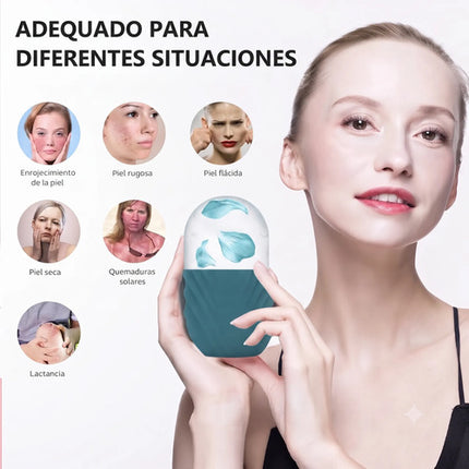 Rodillo De Hielo Facial Silicona Molde Masajeador De Rostro