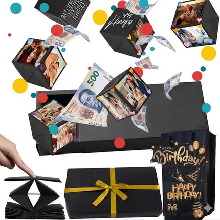 Caja Regalo Explosiva Dinero En Efectivo Cumpleaños Fiestas