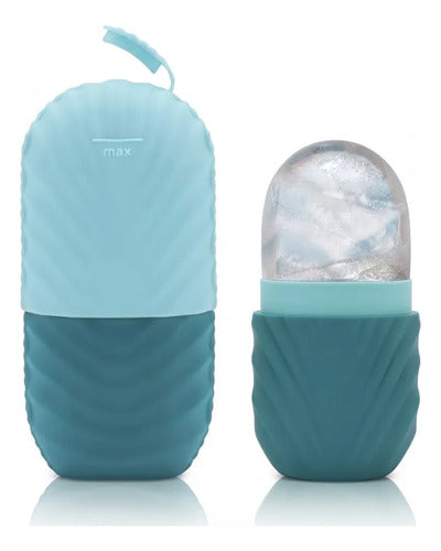 Rodillo De Hielo Facial Silicona Molde Masajeador De Rostro