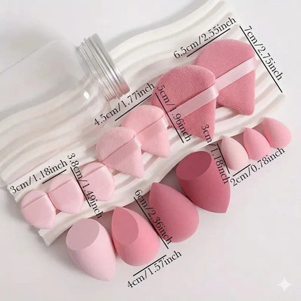 Set 15 Esponjas Para Maquillaje Blenders Borlas Trangulares