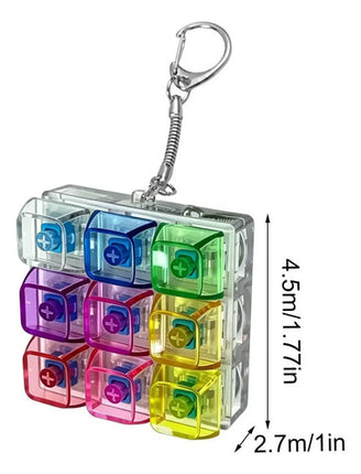 Teclado Fidget 9 Teclas Mecánico Antiestrés  Luz Led Llavero