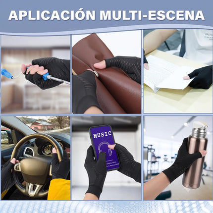 2 Guantes De Compresión Cobre Para Artritis Y Túnel Carpiano