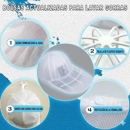 Bolsa Lavado Para Gorras Protector Antideformación Cachuchas