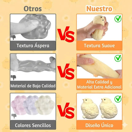 Juguete De Pollito Squishy Mochi Antiestres Relajante Pollo