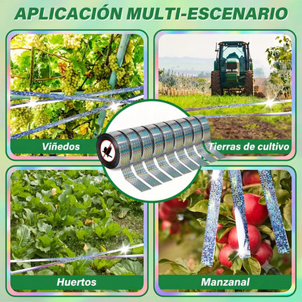 9 Cintas Reflectante Espantapájaros Disuasoria Aves Jardin