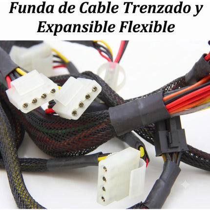 3m Canaleta Organizador De Cables Funda Trenzada Expandible