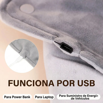 Calentador Manos Manta Cojín Térmico Usb Termostato Calor