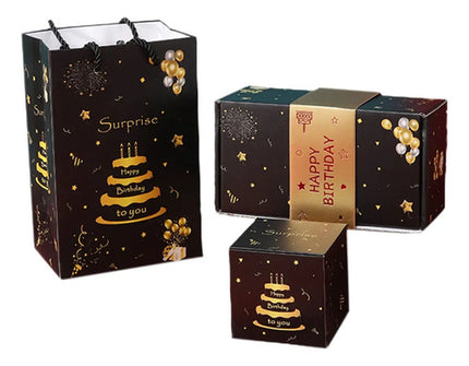 Kit De Caja Rebote Regalo En Efectivo Cumpleaños Sorpresa Negro