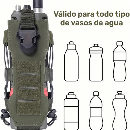 Porta Botella Tactico Molle Porta Radio Sostenedor Mochila