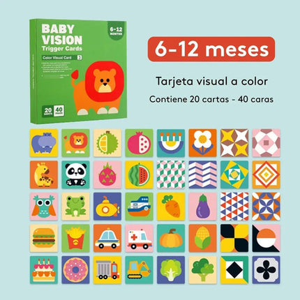 Tarjetas De Estimulación Visual Montessori Bebés 0-26 Meses