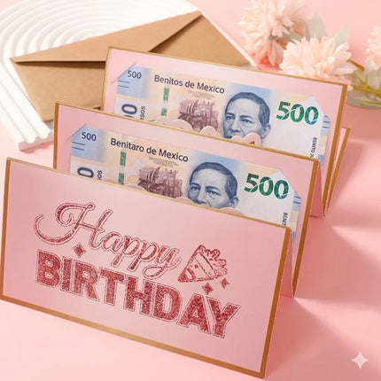 Sobre Tarjeta Plegable Regalo Dinero Efectivo Cumpleaño Niña