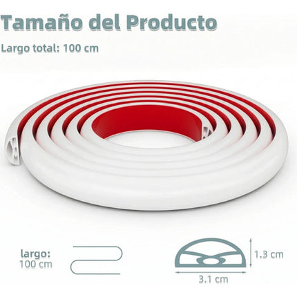 1m Tira Ducha Burlete Adhesivo Silicona Barrera Agua Baño
