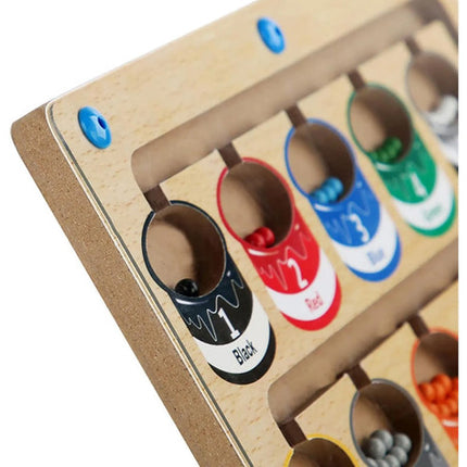Laberinto Magnético De Madera Juguete Numeros Colores Nieve