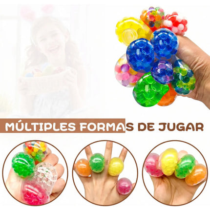 5 Pelotas Squishy Antiestrés Hidrogel 3.5cm Colores Al Azar