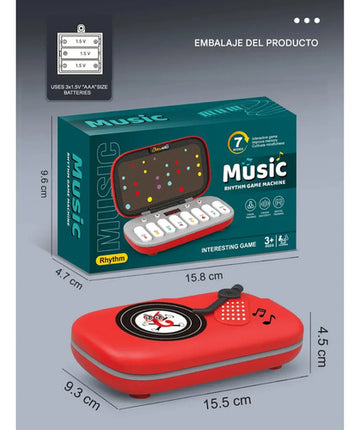 Consola Musical Rítmica Juguete Teclado Juego Destreza Niños Rojo