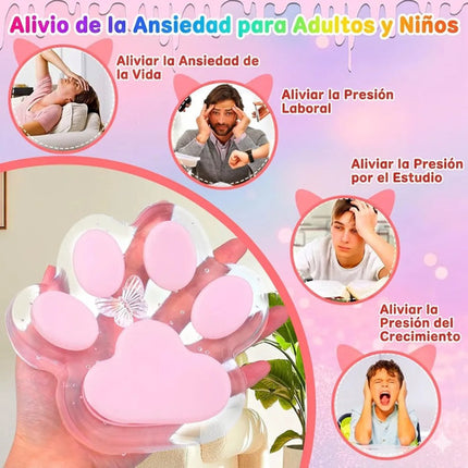 Squishy Pata De Gato Gigante Taba Antiestrés Silicona Kawaii