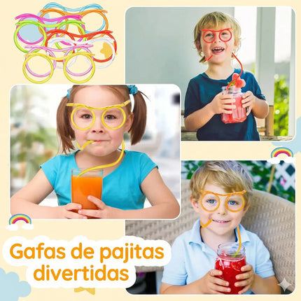 Lentes De Popote Flexibles Graciosos Fiesta Infantil Niños