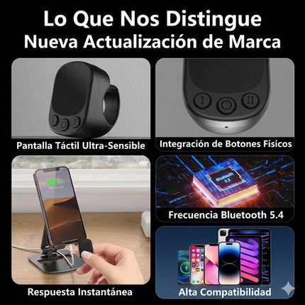 Anillo Control Remoto Bluetooth Touchpad Mouse Pasa Paginas