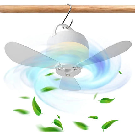 Ventilador Techo Portátil Recargable Usb Con Luz Y Control