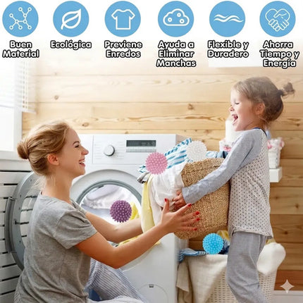 4 Pelotas De Lavado Reutilizables Anti Enredos Y Pelusas