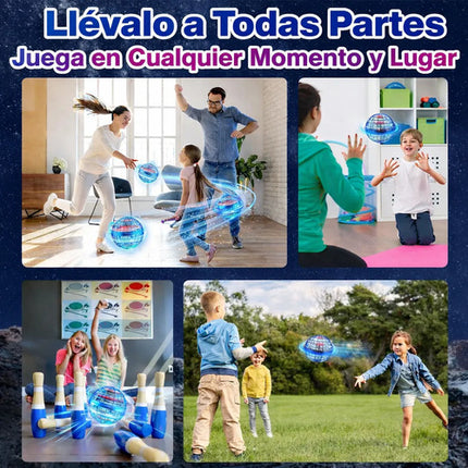 Bola Voladora Boomerang Luz Led Dron Sensor Movimiento Niños