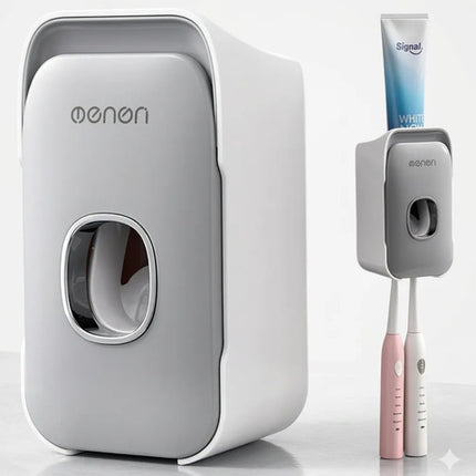 Dispensador Automático Pasta Dental Y Porta Cepillos Pared
