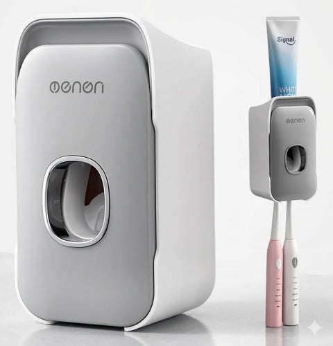 Dispensador Automático Pasta Dental Y Porta Cepillos Pared