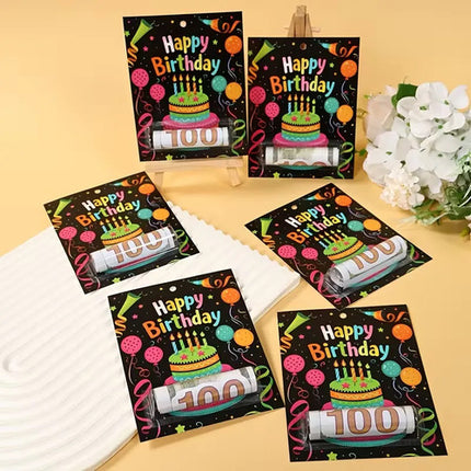 6 Tarjetas Portabilletes Cumpleaños Regalo Dinero Fiestas