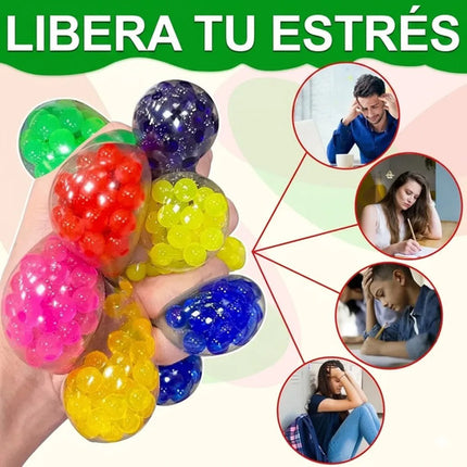 5 Pelotas Squishy Antiestrés Hidrogel 3.5cm Colores Al Azar