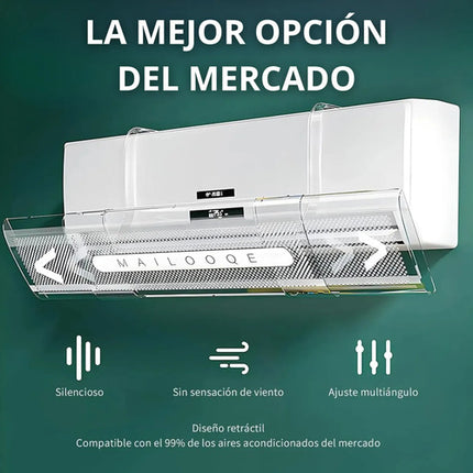 Deflector Cubierta Aire Acondicionado Minisplit Antidirecto Transparente