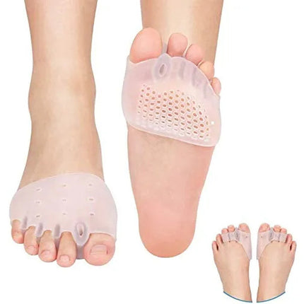 1 Par Separador Dedos Corrector Juanete Silicona Pies Dedos Transparente Talla Única