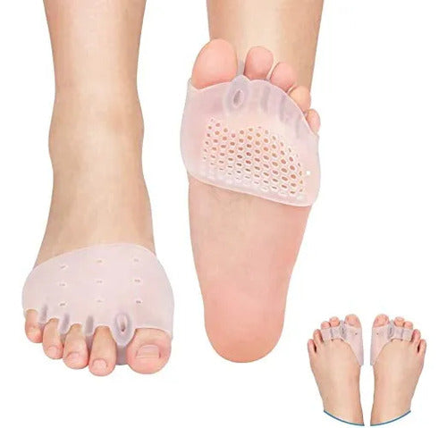 1 Par Separador Dedos Corrector Juanete Silicona Pies Dedos Transparente Talla Única