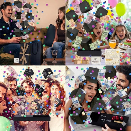 Caja Regalo Explosiva Dinero En Efectivo Cumpleaños Fiestas