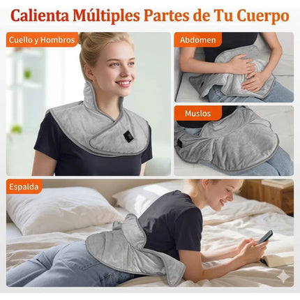 Almohadilla Térmica Eléctrica Para Cuello Hombros Calor Usb