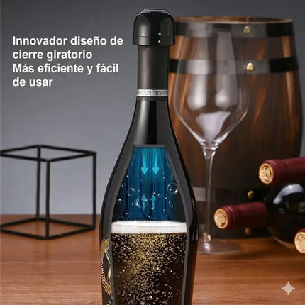 4 Tapones Para Champán Y Vino Espumoso Selladores De Vacío