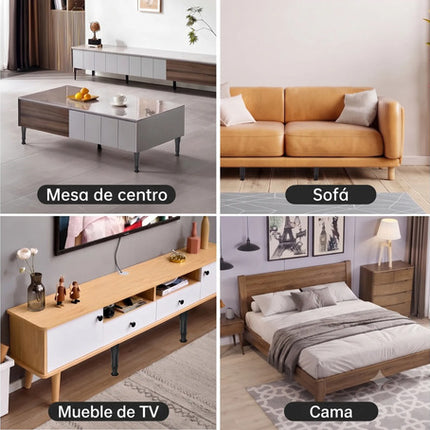 4 Patas Regulables Para Base Cama Soporte Muebles Ajustable