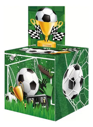 Caja Regalo Cumpleaños Dinero En Efectivo Fútbol Niño Fiesta Verde
