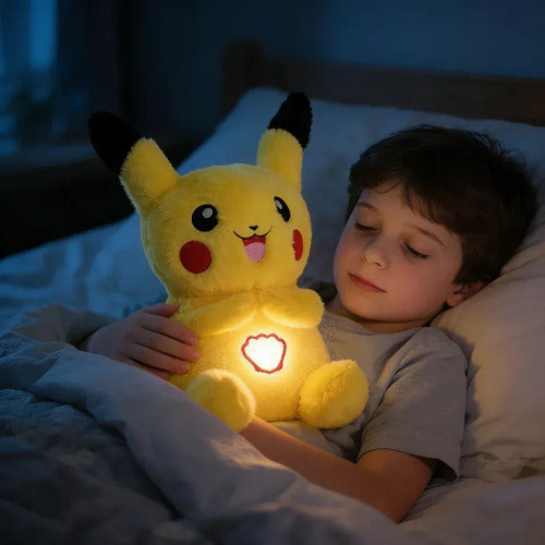 Peluche Respirador De Pikachu Luz Sonido Que Respira Pokemon Amarillo